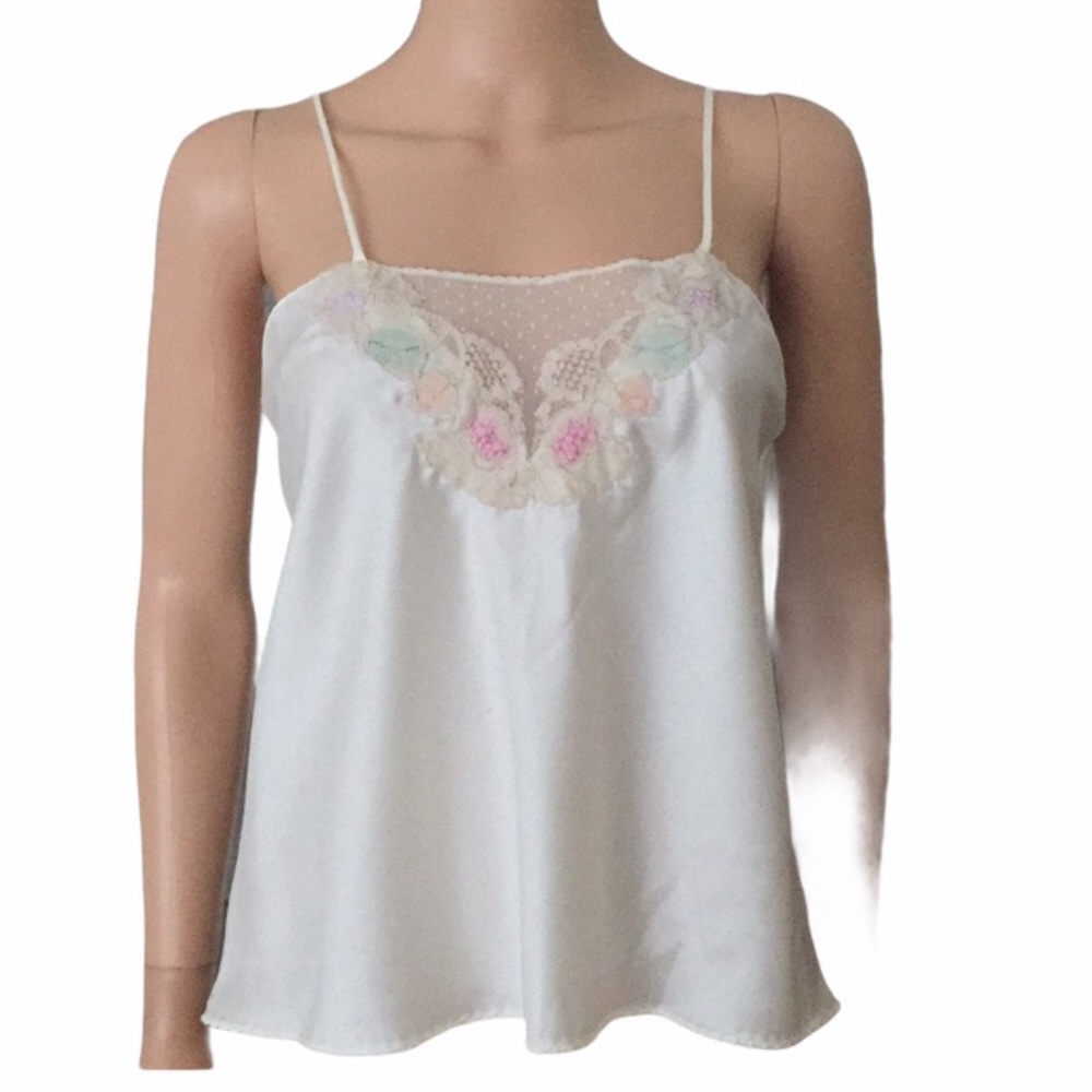 Vintage Alice Maloof  1960’s cream camisole